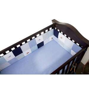  FAO Schwarz Toy Box Fitted Crib Sheet   Blue Chambray 