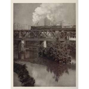  1927 James River Train Trestle Bridge Richmond Virginia 