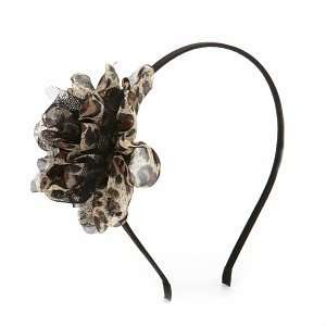  Brown Animal Print Flower Headband 