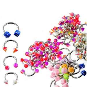   Steel UV Circular Barbell Package with Assorted UV Cone/Ball endings