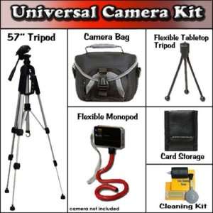 57 Inch Tripod + Carrying Case,Camera bag,Cleaning Kit  