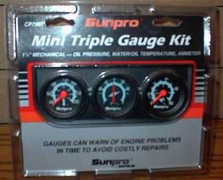 Sunpro 1 1/2 Inch Mini Triple Gauge Set CP7997  