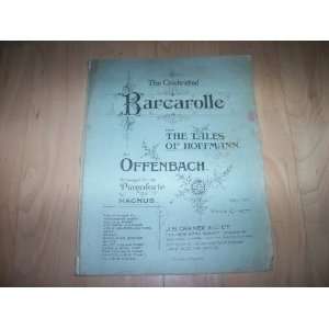  Barcarolle for piano (sheet music) J Offenbach Books
