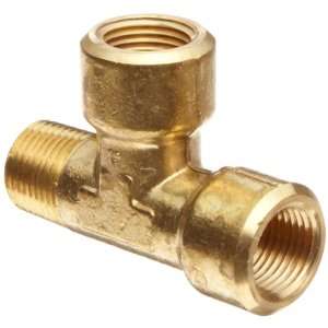 Anderson Metals Brass Pipe Fitting, Forged Street Tee, 1/4 Female 