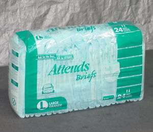 Attends Adult Briefs Large L Diapers BR30 Lot  72  