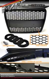 RS HONEY COM FRONT GRILLE FOR AUDI A3 8P 05 08 GRILL  
