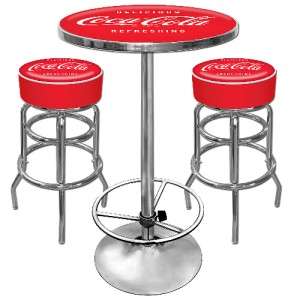 Ultimate Coca Cola Gameroom Combo 2 Stools and Table  