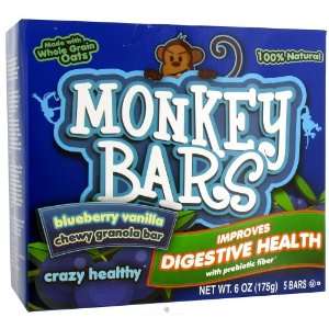 Monkey Brains   Prebiotic Granola Bar Blueberry Vanilla   6 oz.