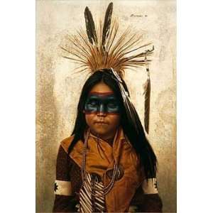  James Bama   Indian Boy at Crow Fair Artists Proof Canvas 