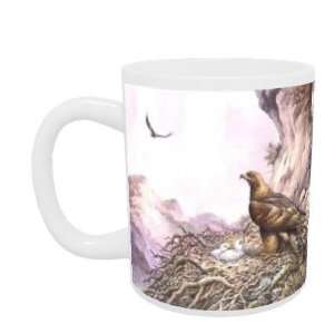  Golden Eagles at their Eyrie (w/c) by Carl Donner   Mug 