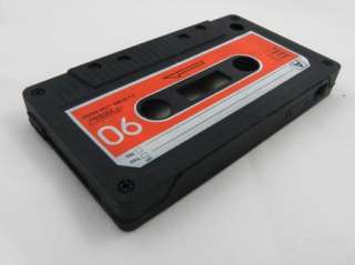 Retro Silicone Cassette Tape Case Black Cover for iPhone 3G, 3GS 