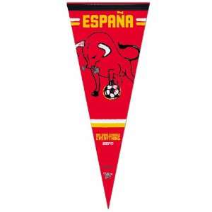  ESPN Spain World Cup 12 by 30 inch Pennant Sports 