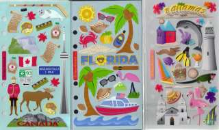 DESTINATIONS* STICKO Assorted STICKERS Choice Scrapbooking TRAVEL 