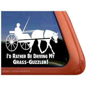  Grass Guzzler Horse Driving Horse Trailer Vinyl Window 