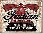 INDIAN MOTORCYLE PARTS Garage Game Room Retro Tin Sign