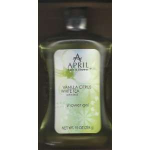com April Bath and Shower Vanilla Citrus White Tea Scented Shower Gel 