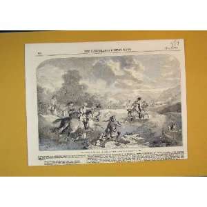   1854 Stag Hunting George Men Horse Sport Hounds Dogs
