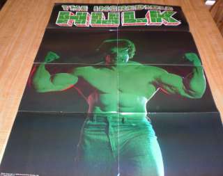 The INCREDIBLE HULK Poster Magazine 1978 Lou Ferrigno  