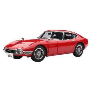  Toyota 2000 GT Coupe Red Upgraded 118 Autoart Toys 