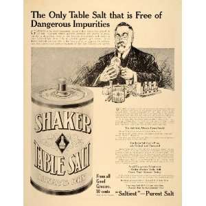  1909 Ad Shaker Table Salt Diamond Crystal St. Clair tin 