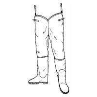 Sz 12 Brown Hip Boot Waders_Pro Line Mfg. Co. 2011 12  