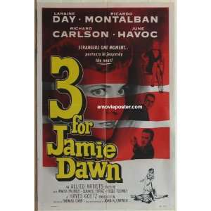   DAWN one sheet movie poster 56 Laraine Day, Montalban