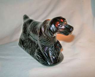 Avon At Point dog setter empty after shave bottle decanter 3 3/4 