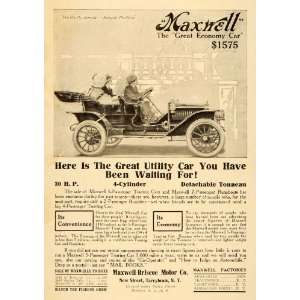  1910 Ad Maxcell Briscoe Motor Co. Touring Cars Auto 