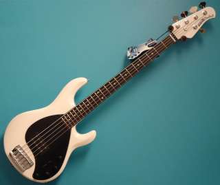 Music Man Stingray 5 String Electric Bass Guitar White Finish  