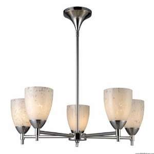  Celina 5 Light Chandelier In Polished Chrome And Snow 