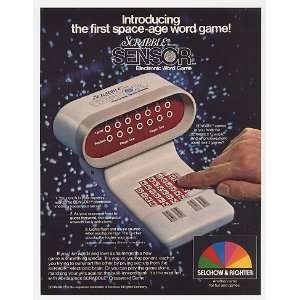  1979 Scrabble Sensor Electronic Word Game Print Ad 