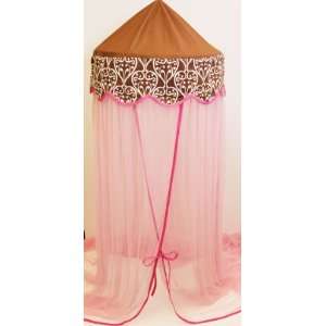    Bacati   Damask Pink and Chocolate Bed Canopy
