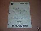 b705) Krause Operators Manual 790 793 Three Bar Chisel