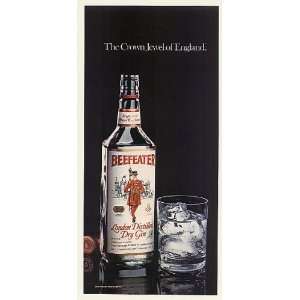  1983 Beefeater Gin Bottle The Crown Jewel of England Print 