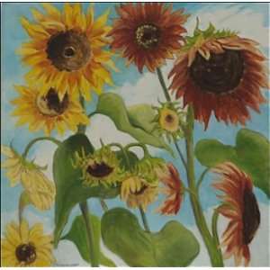  Sunflowers, Original Painting, Home Decor Artwork