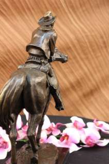   Bronze Sculpture Cowboy with Horse Jim Ponter Statue Figure Figurine