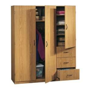  Large Storage Armoire Wardrobe Closet Oak
