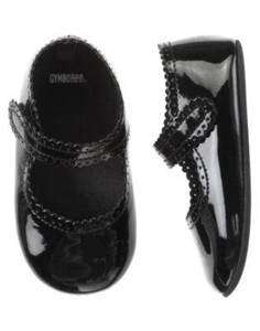 Gymboree Baby Girl New Black Shiney Classic holiday Shoes sz 2  