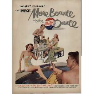 Too Hot? Cool Off Get PEPSI More Bounce to the Ounce.  1951 