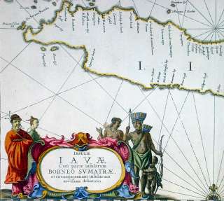   Antique Map of Java   Batavia   Dutch East India Company, VOC  