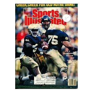 Tony Rice Unsigned Sports Illustrated Magazine   January 9, 1989