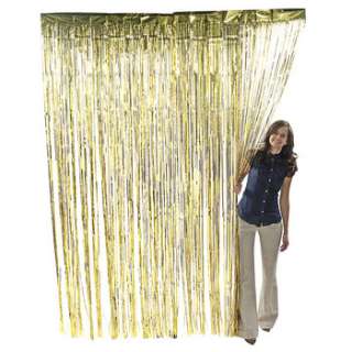 Gold Metallic Fringe Curtain Party Room Decor 3 x 8 0041457230718 