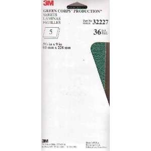  3M Green Corps Production Sheets 36 grit 3.33x9