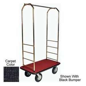  Easy Mover Bellman Cart Brass, Black Carpet, Gray Bumper 
