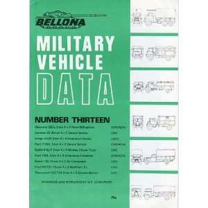  Bellona Military Vehicle Data, Number Thirteen (13) M.P 