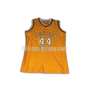  Yellow No. 44 Game Used Michigan Tech Russell Basketball 