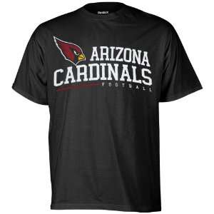  Reebok Arizona Cardinals Arched Horizon T Shirt   Black 