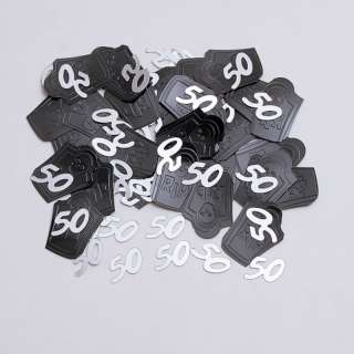 Confetti Embossed Tombstone 50th For Birthday/  