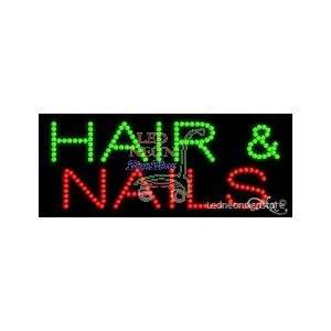  Hair & Nails LED Business Sign 11 Tall x 27 Wide x 1 