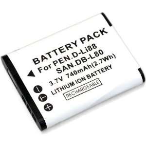  Battery for Pentax D LI88 Sanyo VPC CG10 Optio P70 DB L80 